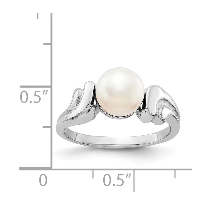 Goldia Rings 14k White Gold 7mm FW Cultured Pearl ring