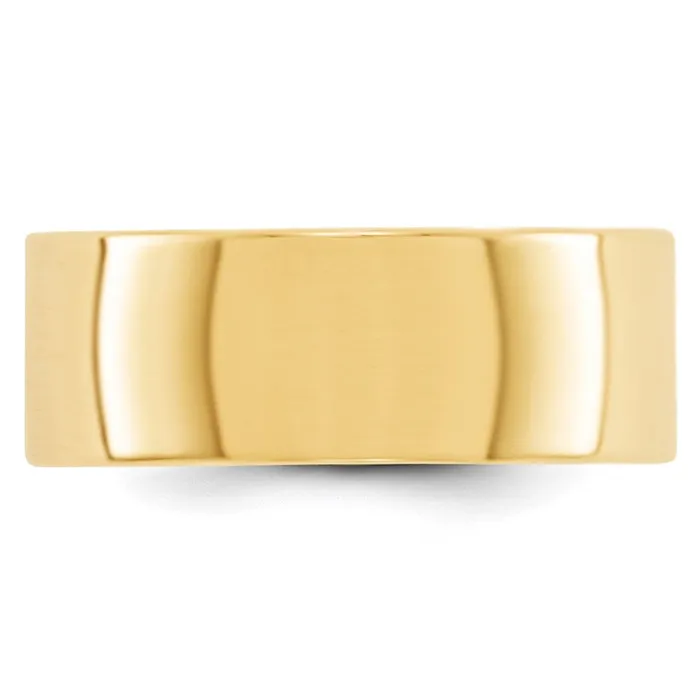 Rings Solid 14K Yellow Gold 8mm Light Weight Flat MensWomens Wedding Band Ring Size 65 Goldia Rings Solid 14K Yellow Gold 8mm Light Weight Flat MensWomens Wedding Band Ring Size 65 Goldia