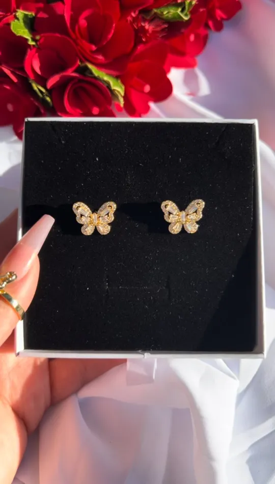 MP Jewelry Earrings Diamond Butterfly Earrings