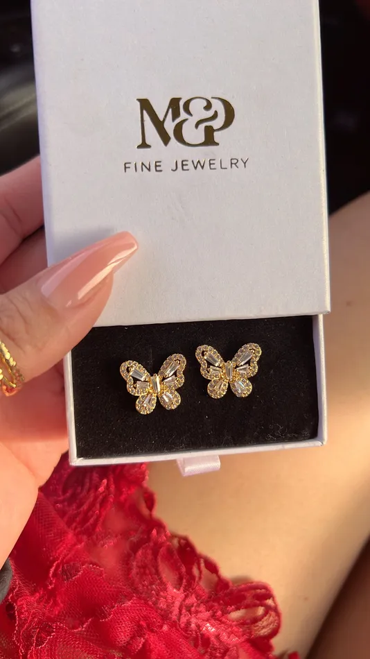 MP Jewelry Earrings Diamond Butterfly Earrings