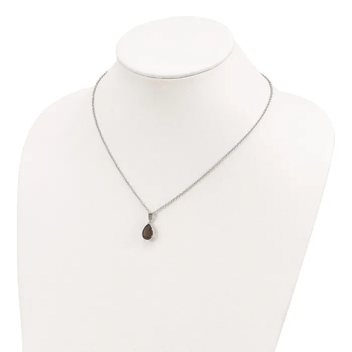 Necklaces SS 14k True Twotone Accent Smoky Quartz and Citrine NecklaceWBCQG274118 WB Choice Jewelry Necklaces SS 14k True Twotone Accent Smoky Quartz and Citrine NecklaceWBCQG274118 WB Choice Jewelry