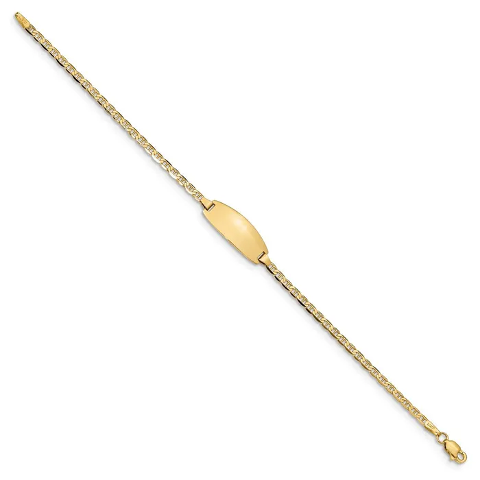 WB Choice Jewelry Bracelets 14k Oval Anchor ID BraceletWBCLID867 WB Choice Jewelry Bracelets 14k Oval Anchor ID BraceletWBCLID867