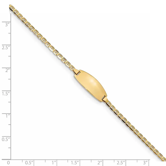 WB Choice Jewelry Bracelets 14k Oval Anchor ID BraceletWBCLID867 WB Choice Jewelry Bracelets 14k Oval Anchor ID BraceletWBCLID867