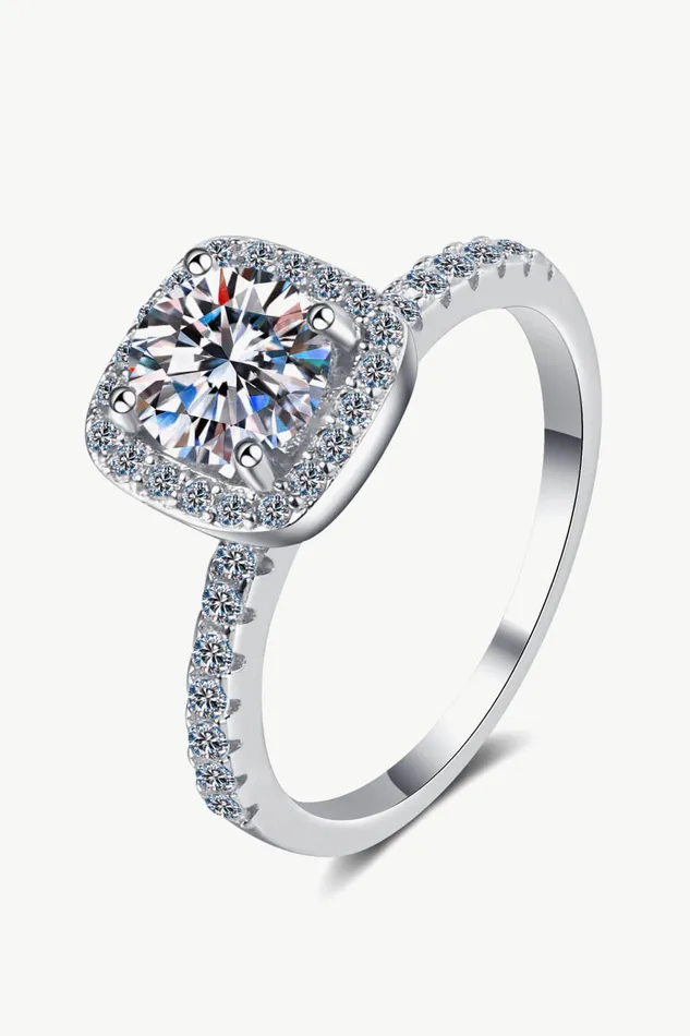 Rings Square Moissanite Ring Trendsi