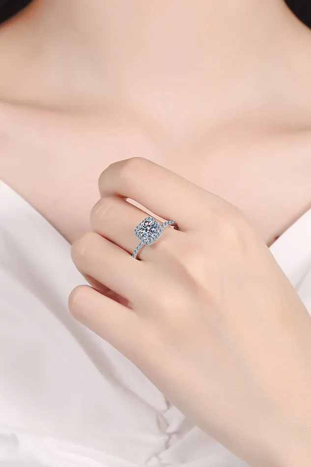Rings Square Moissanite Ring Trendsi