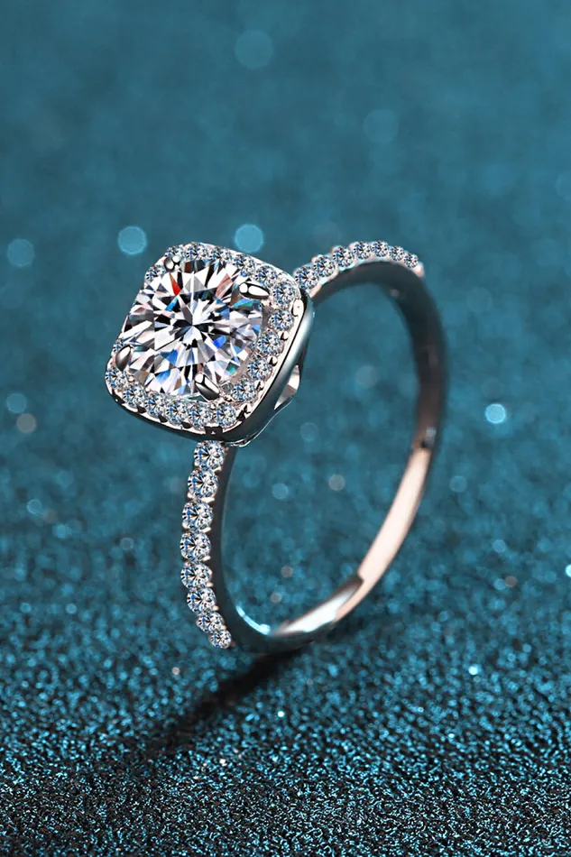 Rings Square Moissanite Ring Trendsi