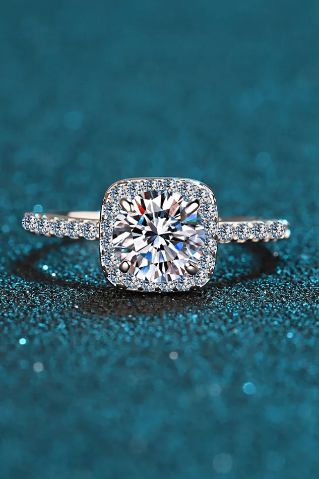 Rings Square Moissanite Ring Trendsi