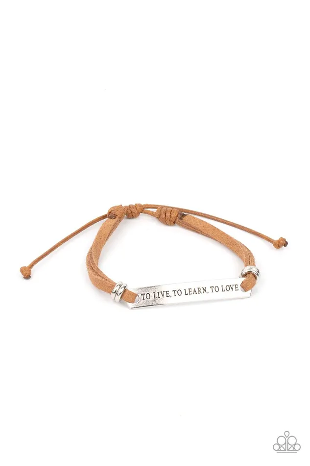 To Live To Learn To Love Brown Bracelet Jewelry by Bretta Paparazzi Accessories Bracelets