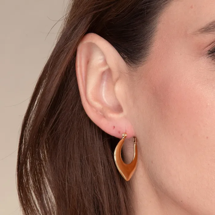 Camile Stone Earrings Louisa Hoop Earrings