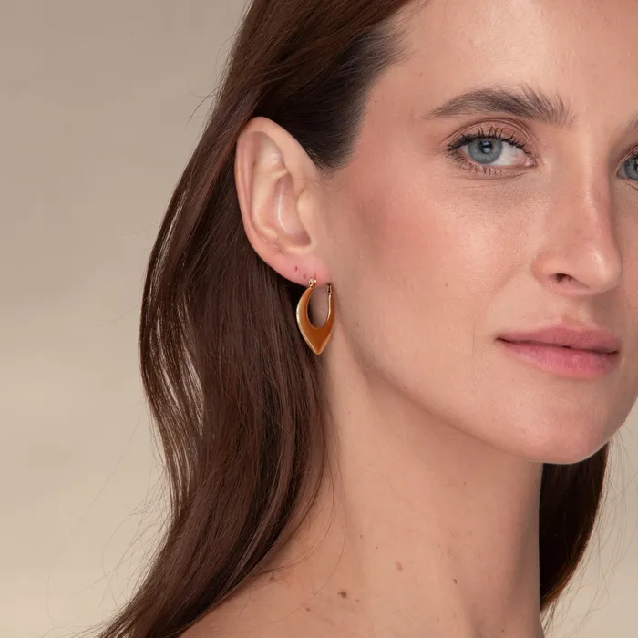 Camile Stone Earrings Louisa Hoop Earrings