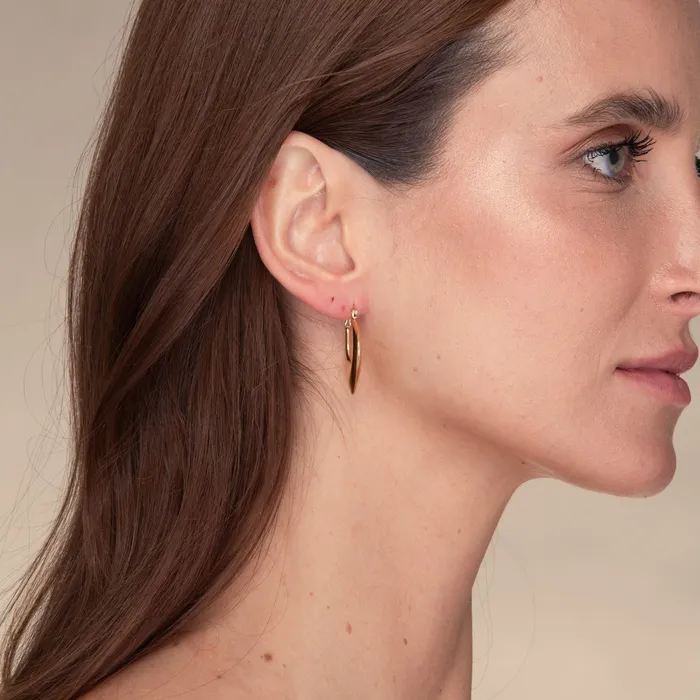 Camile Stone Earrings Louisa Hoop Earrings