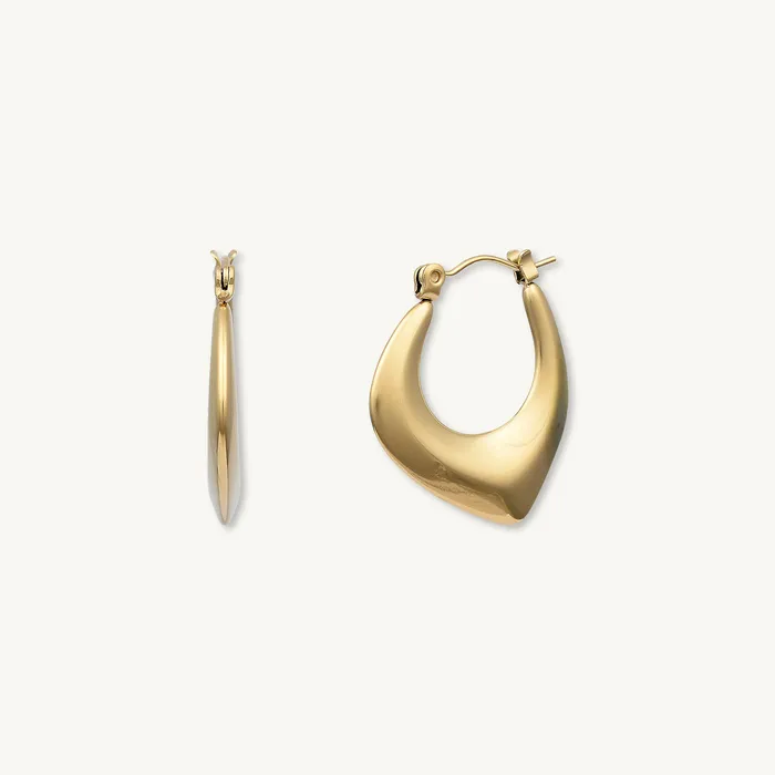 Camile Stone Earrings Louisa Hoop Earrings