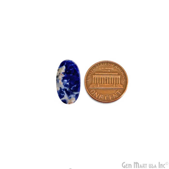 Earrings GemMartUSA Sodalite Oval Shape 25x14mm Loose Gemstone For Earring Pair