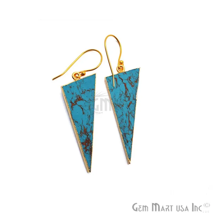 Earrings GemMartUSA Triangle Shape 42x16mm Gold Plated Sediment Jasper Hook Earrings 1Pair Pick your Gemstone Earrings GemMartUSA Triangle Shape 42x16mm Gold Plated Sediment Jasper Hook Earrings 1Pair Pick your Gemstone