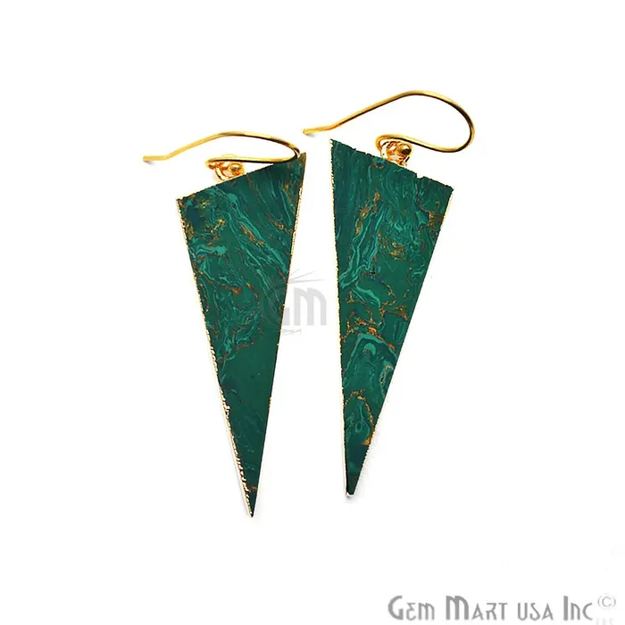 Earrings GemMartUSA Triangle Shape 42x16mm Gold Plated Sediment Jasper Hook Earrings 1Pair Pick your Gemstone Earrings GemMartUSA Triangle Shape 42x16mm Gold Plated Sediment Jasper Hook Earrings 1Pair Pick your Gemstone
