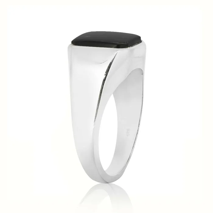 Rings Black Onyx Solid 925 Sterling Silver Gemstone Ring Mens Jewelry YoTreasure