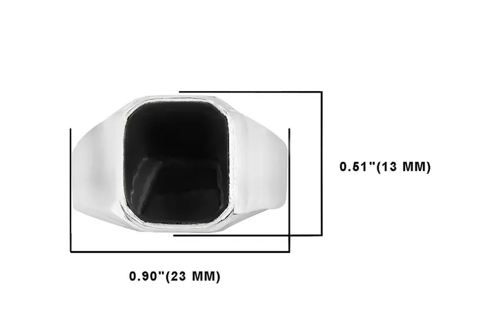 Rings Black Onyx Solid 925 Sterling Silver Gemstone Ring Mens Jewelry YoTreasure