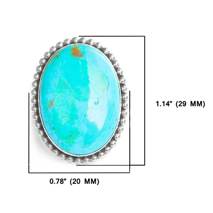 Rings YoTreasure Blue Mohave Turquoise Solid 925 Sterling Silver Gemstone Ring Jewelry Rings YoTreasure Blue Mohave Turquoise Solid 925 Sterling Silver Gemstone Ring Jewelry