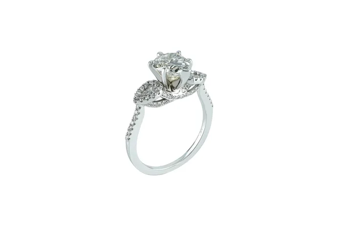 2 ctw GIA Certified Pear Cut Diamond Engagement Ring Crown Jewels Coin Rings