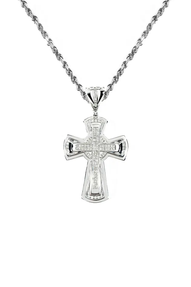 Diamond Cross Pendant 275 ctw Crown Jewels Coin Necklaces