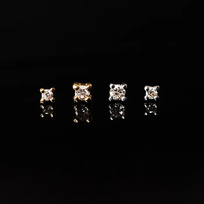 Earrings Grayling Whisper Genuine Diamond Prong Flat Back Sleeper Earrings by Buddha Jewelry 14k Solid Gold Earrings Grayling Whisper Genuine Diamond Prong Flat Back Sleeper Earrings by Buddha Jewelry 14k Solid Gold