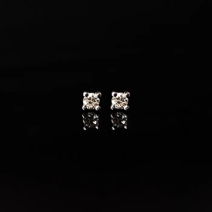 Earrings Grayling Whisper Genuine Diamond Prong Flat Back Sleeper Earrings by Buddha Jewelry 14k Solid Gold