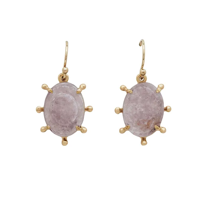 Earrings Julie Cohn Design SUNBURST BRONZE PURPLE MICA EARRING