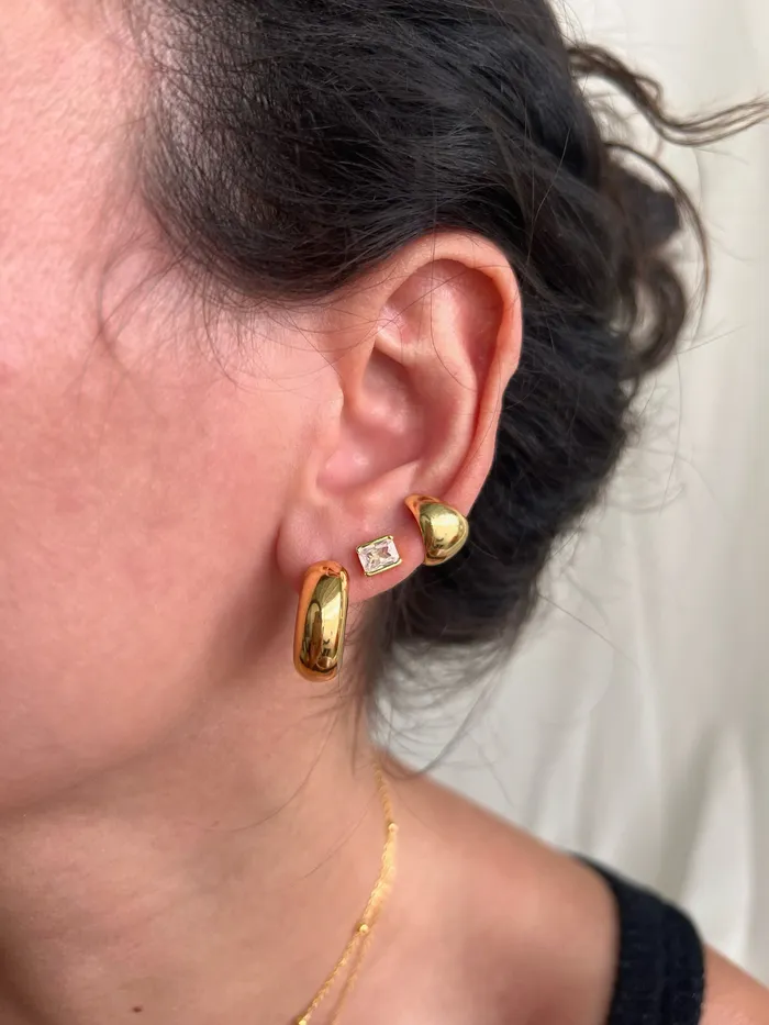 Earrings pau jewelry Pave stud earrings