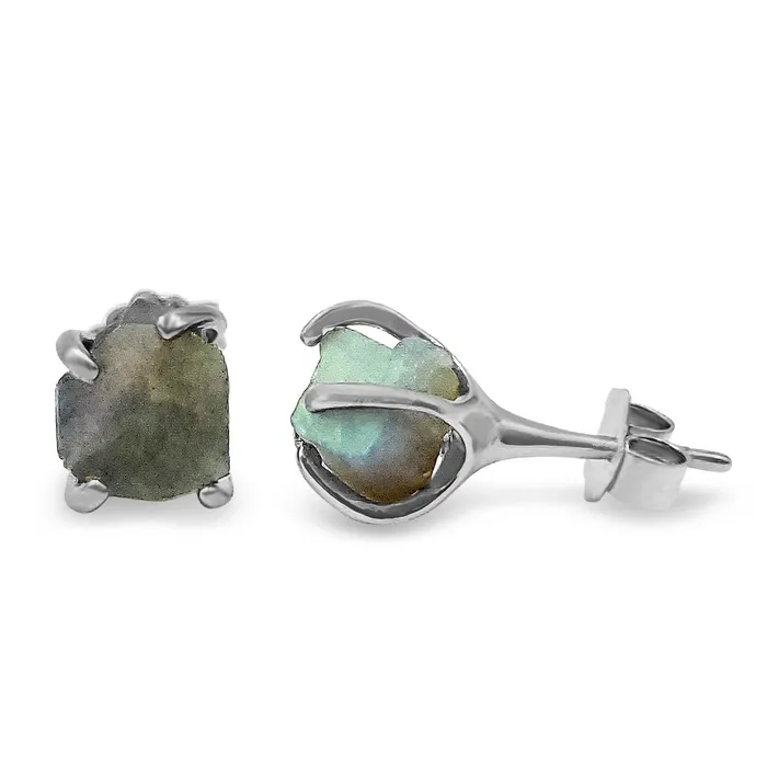 Earrings Raw Labradorite Stud Earrings Uniquelan Jewelry Earrings Raw Labradorite Stud Earrings Uniquelan Jewelry