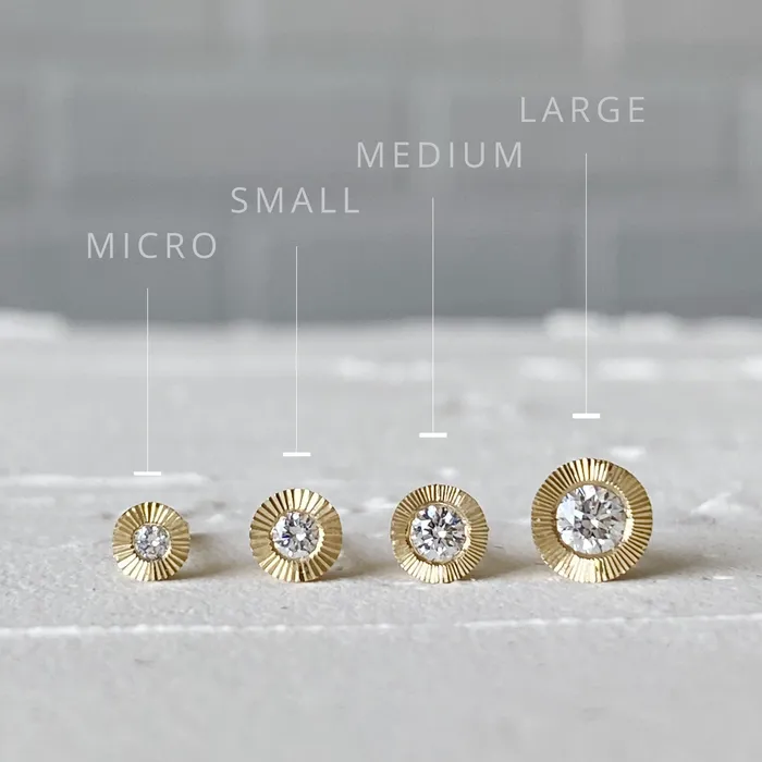 Earrings Small Aurora Blue Sapphire Stud Earring in Yellow Gold Corey Egan
