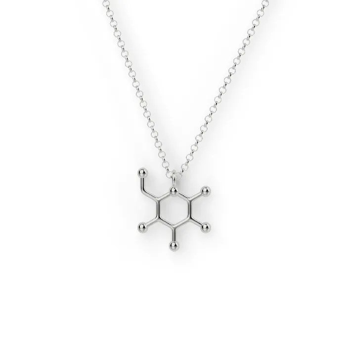 glucose necklace silver sciencejewelry1824 Necklaces