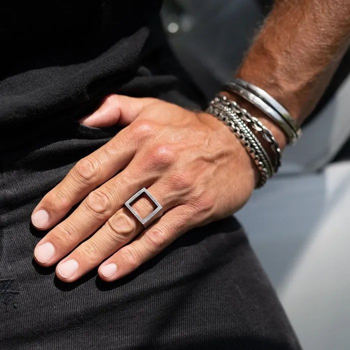 Hollow Square Ring Buck Palmer Rings