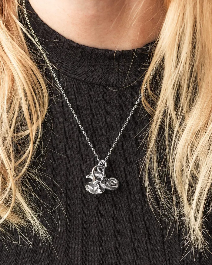 inner ear anatomy necklace silver sciencejewelry1824 Necklaces