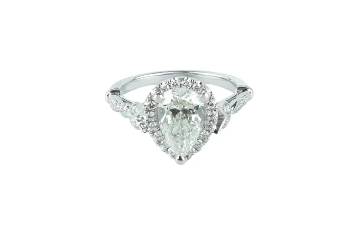 Luminar 179 ctw GIA Certified Pear Cut Diamond Engagement Ring Luminar Rings Luminar 179 ctw GIA Certified Pear Cut Diamond Engagement Ring Luminar Rings