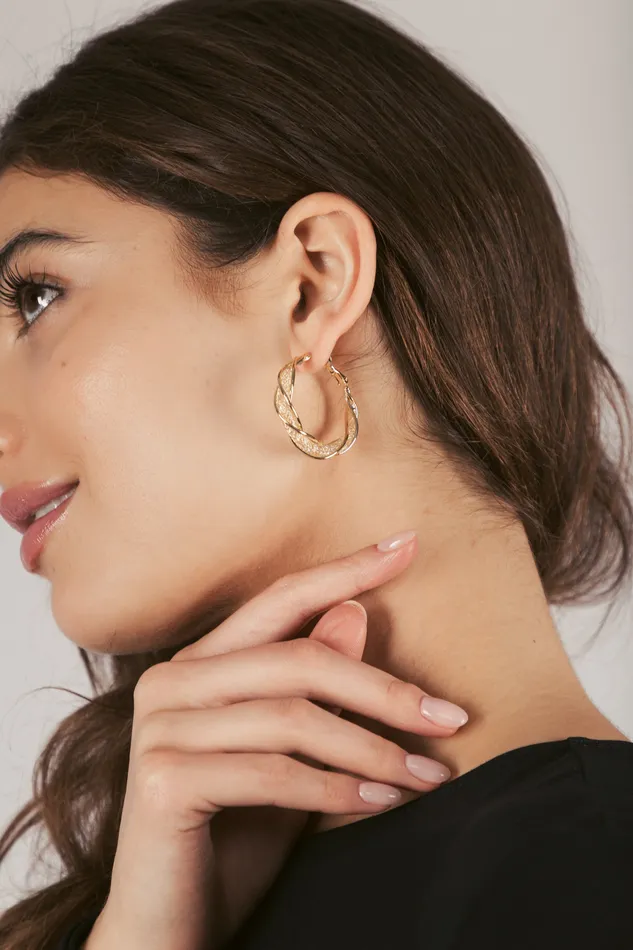 Luna Twist Loop Earring Eye Candy LA Earrings