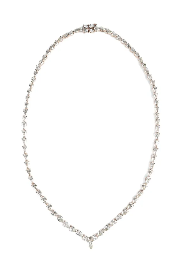 Necklaces Crown Jewels Coin 20 ct Diamond Riviera Necklace