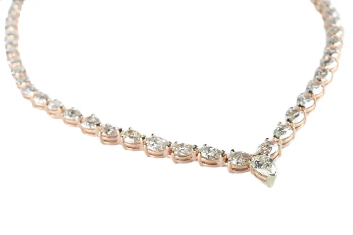 Necklaces Crown Jewels Coin 20 ct Diamond Riviera Necklace