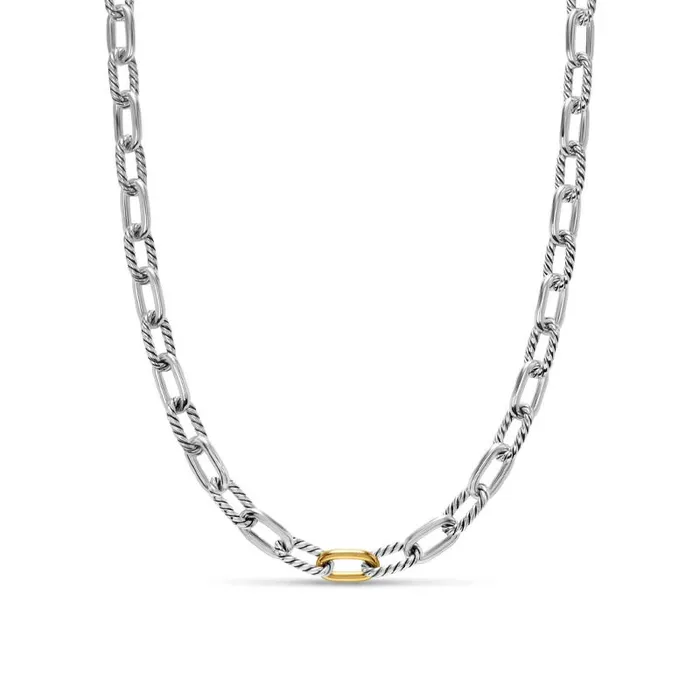 Necklaces DY Madison Chain Necklace with 18K Yellow Gold 85mm DAVID YURMAN INC