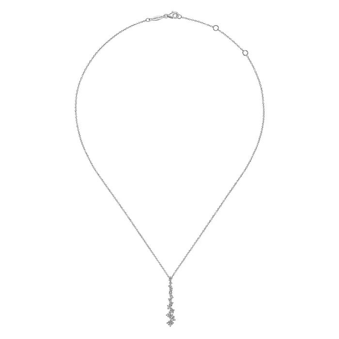 Necklaces GABRIEL CO Gabriel 14K White Gold 077ctw Cluster Style Pendant Necklaces GABRIEL CO Gabriel 14K White Gold 077ctw Cluster Style Pendant