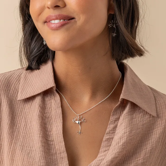 Necklaces neuron necklace silver sciencejewelry1824