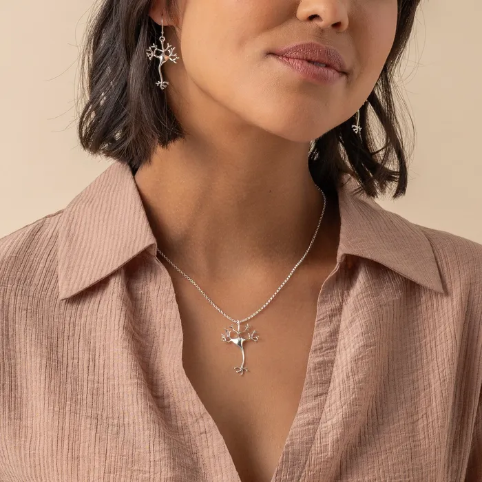Necklaces neuron necklace silver sciencejewelry1824