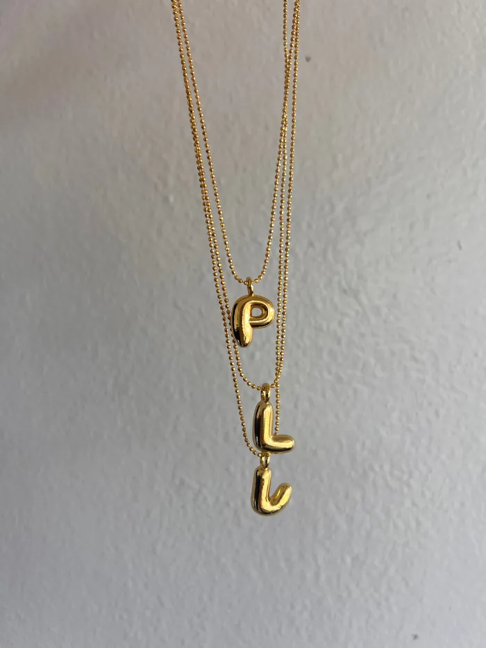 Necklaces pau jewelry Bubble letter necklace