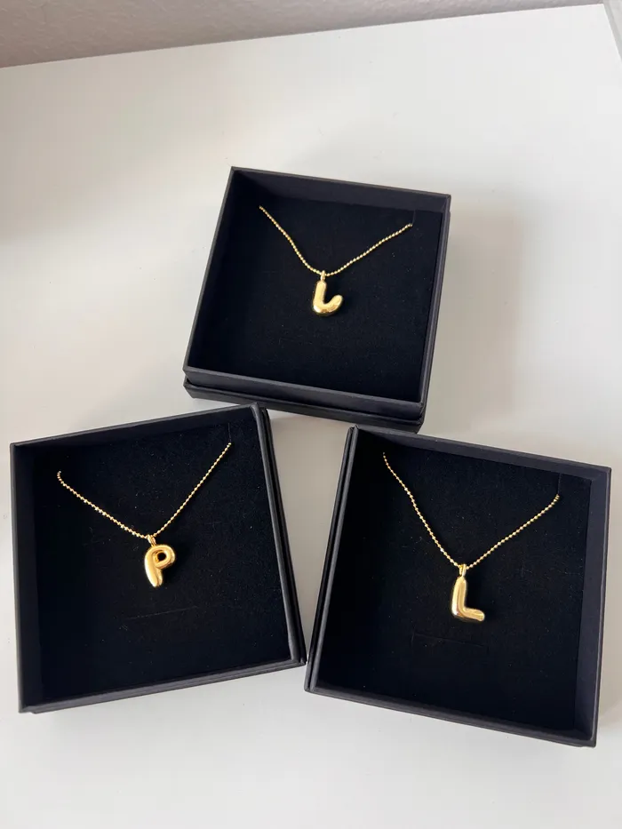 Necklaces pau jewelry Bubble letter necklace