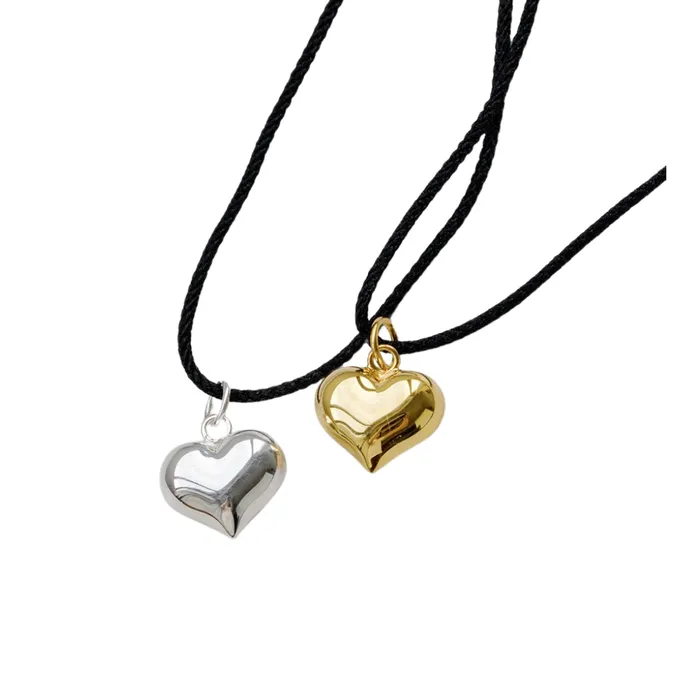 Necklaces pau jewelry String heart adjustable necklace