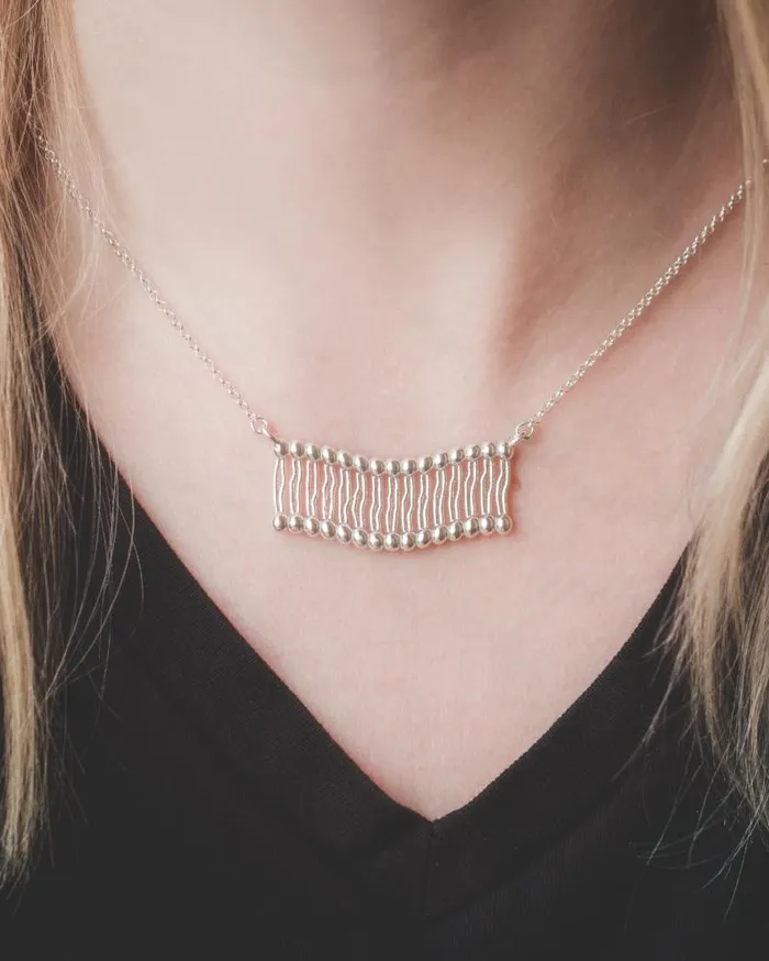 Necklaces sciencejewelry1824 membrane necklace silver