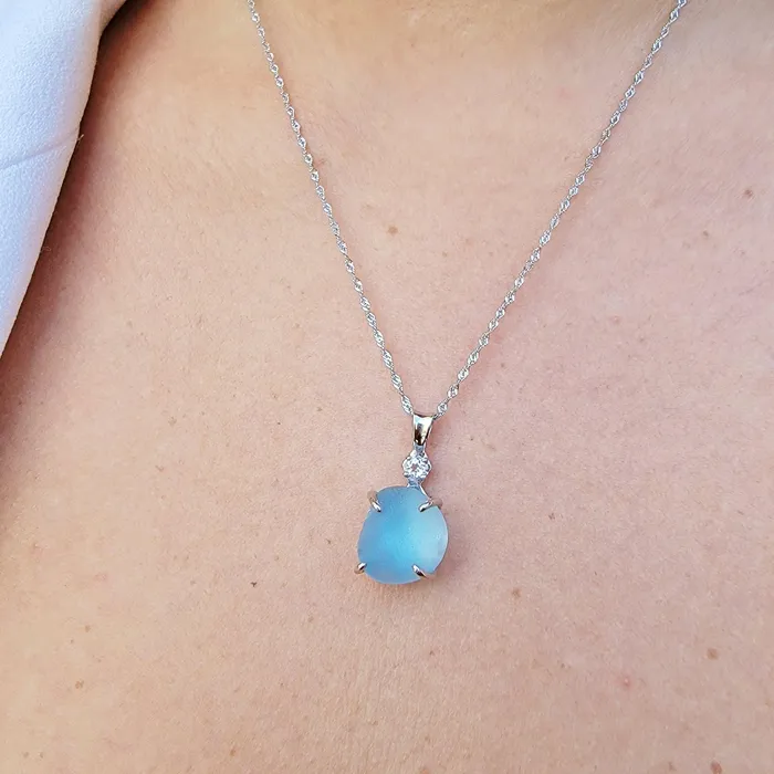 Raw Swiss Blue Topaz Necklace Uniquelan Jewelry Necklaces Raw Swiss Blue Topaz Necklace Uniquelan Jewelry Necklaces