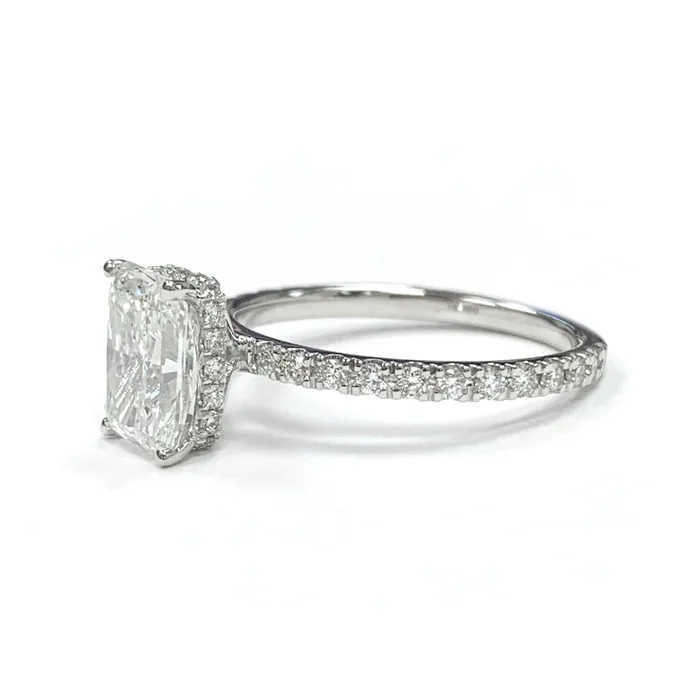 Rings Beauvince Beauvince GIA Certified 150 Carat Radiant HVS2 Engagement Ring