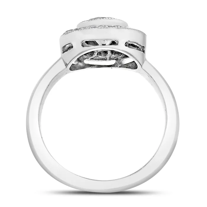 Rings Beauvince Chunky Chocolate Diamond Ring 084 ct Round Fancy Brown Diamond in White Gold