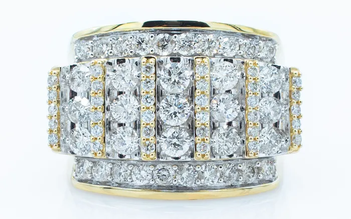 Rings Crown Jewels Coin Mens 2 ct Diamond Fashion Ring