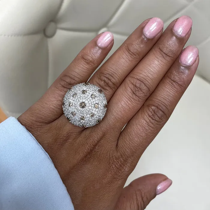 Rings The Shrooms Diamond Ring 575 ct Diamonds in White Gold Beauvince